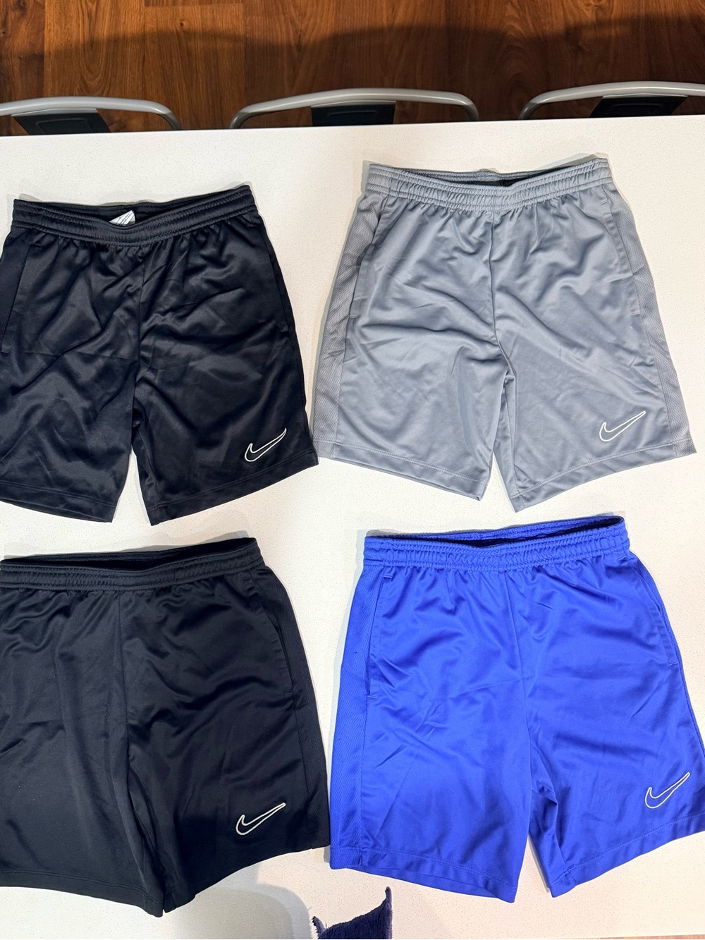 Nike Kids Athletic Shorts - Black, Gray, Royal Blue, Black